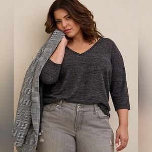 Torrid Super Soft Plush V-neck Top
